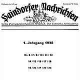 Haindorfer Nachrichten 1938